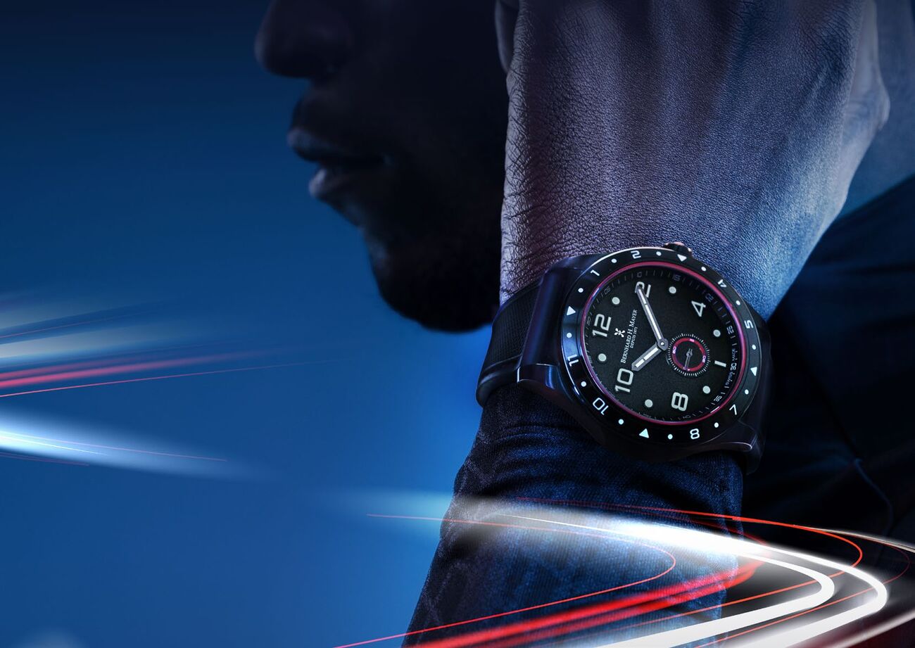 A man wearing a Bernhard H. Mayer luxury watch